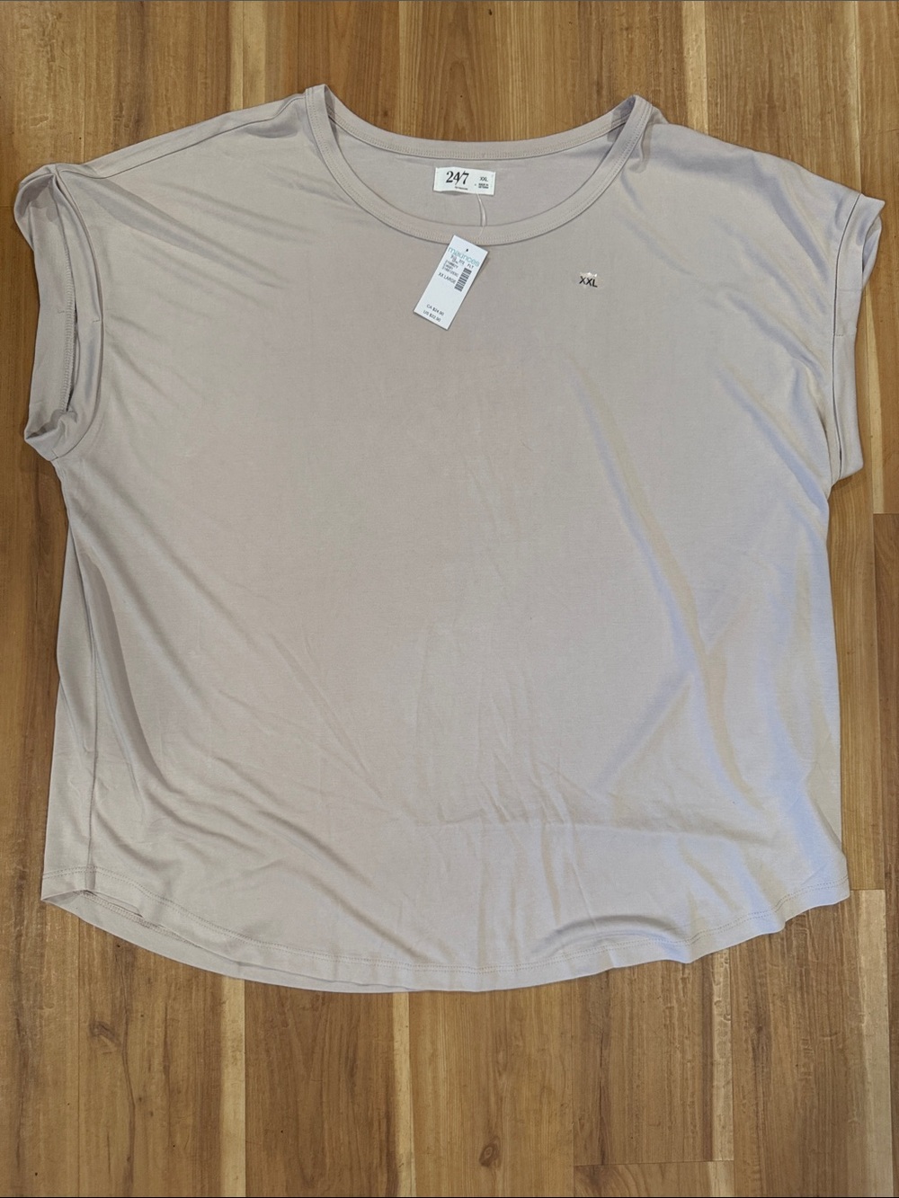 247 Brand Women's Short Sleeve Crew Tee in Light Taupe